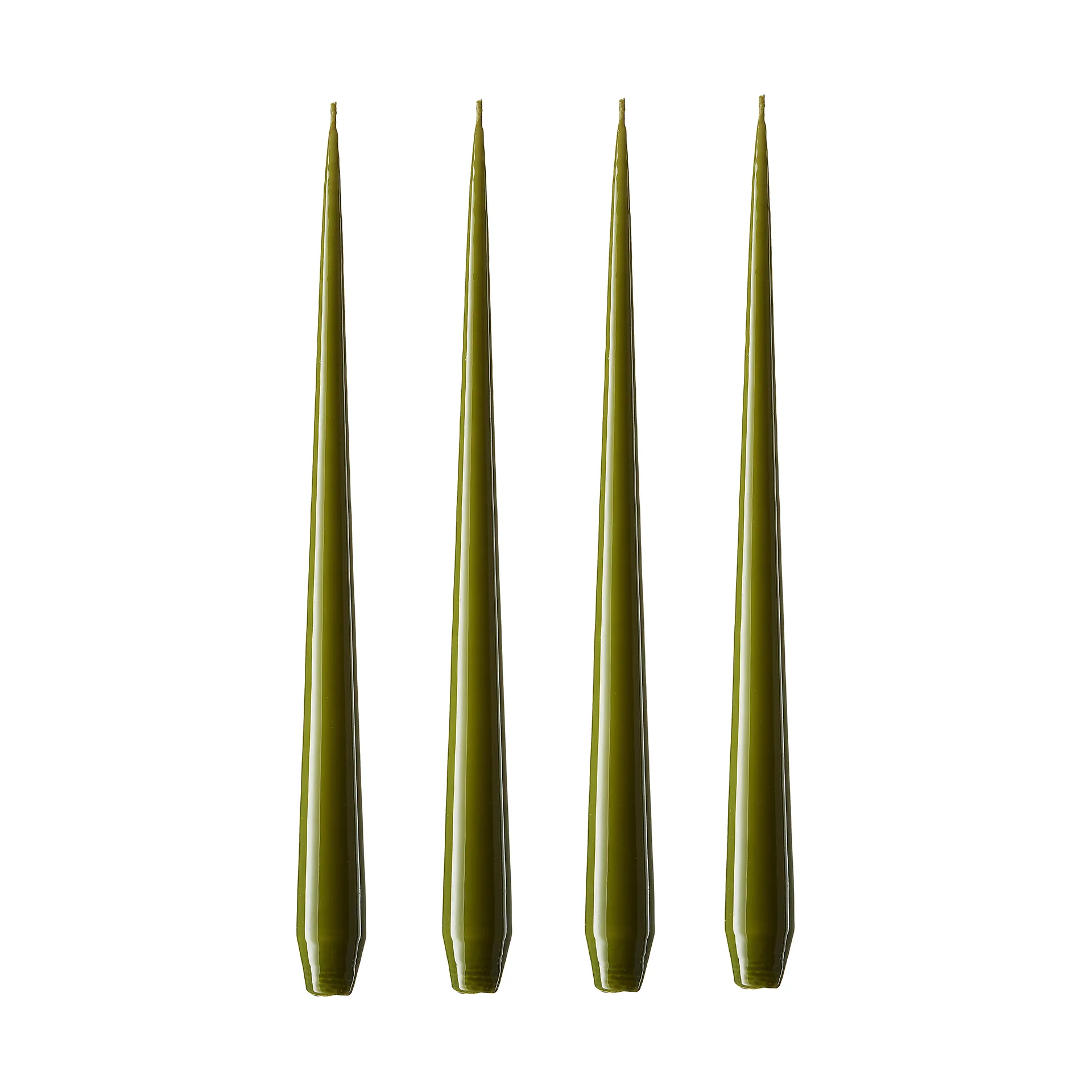 ester & erik -kynttilä, 4-pakkaus lakattu, olive glow, 32 cm ester & erik