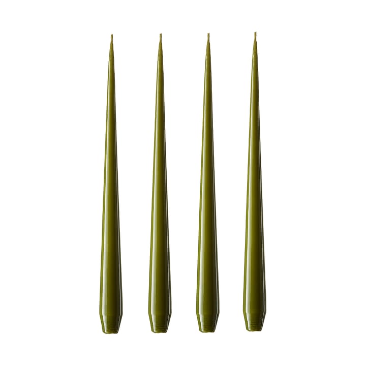ester & erik -kynttilä, 4-pakkaus lakattu - olive glow, 32 cm - Ester & erik