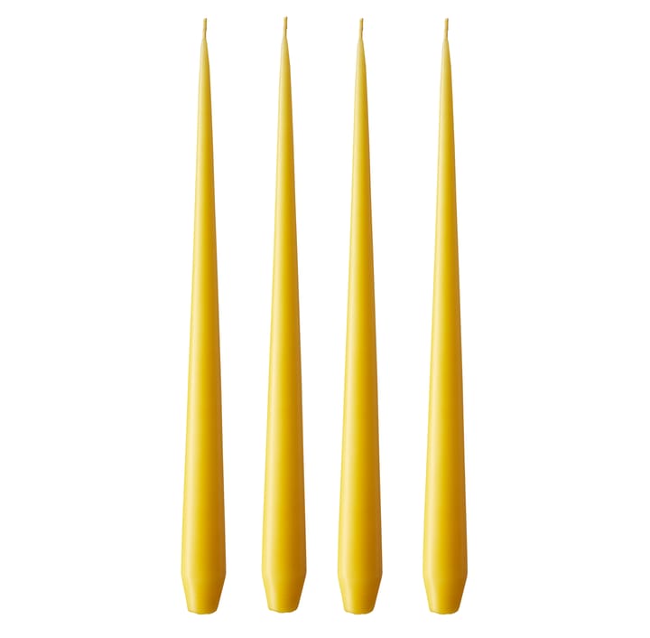 ester & erik -kynttilä, 4-pakkaus matta - dark Lemon drop 15/2, 32 cm - Ester & erik