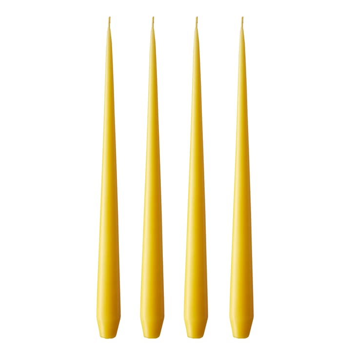 ester & erik -kynttilä, 4-pakkaus matta - dark Lemon drop 15/2, 42 cm - Ester & erik