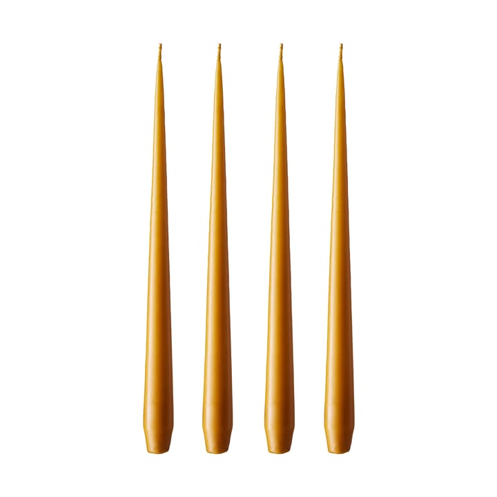 ester & erik -kynttilä, 4-pakkaus matta - mörk saffran, 42 cm - Ester & erik