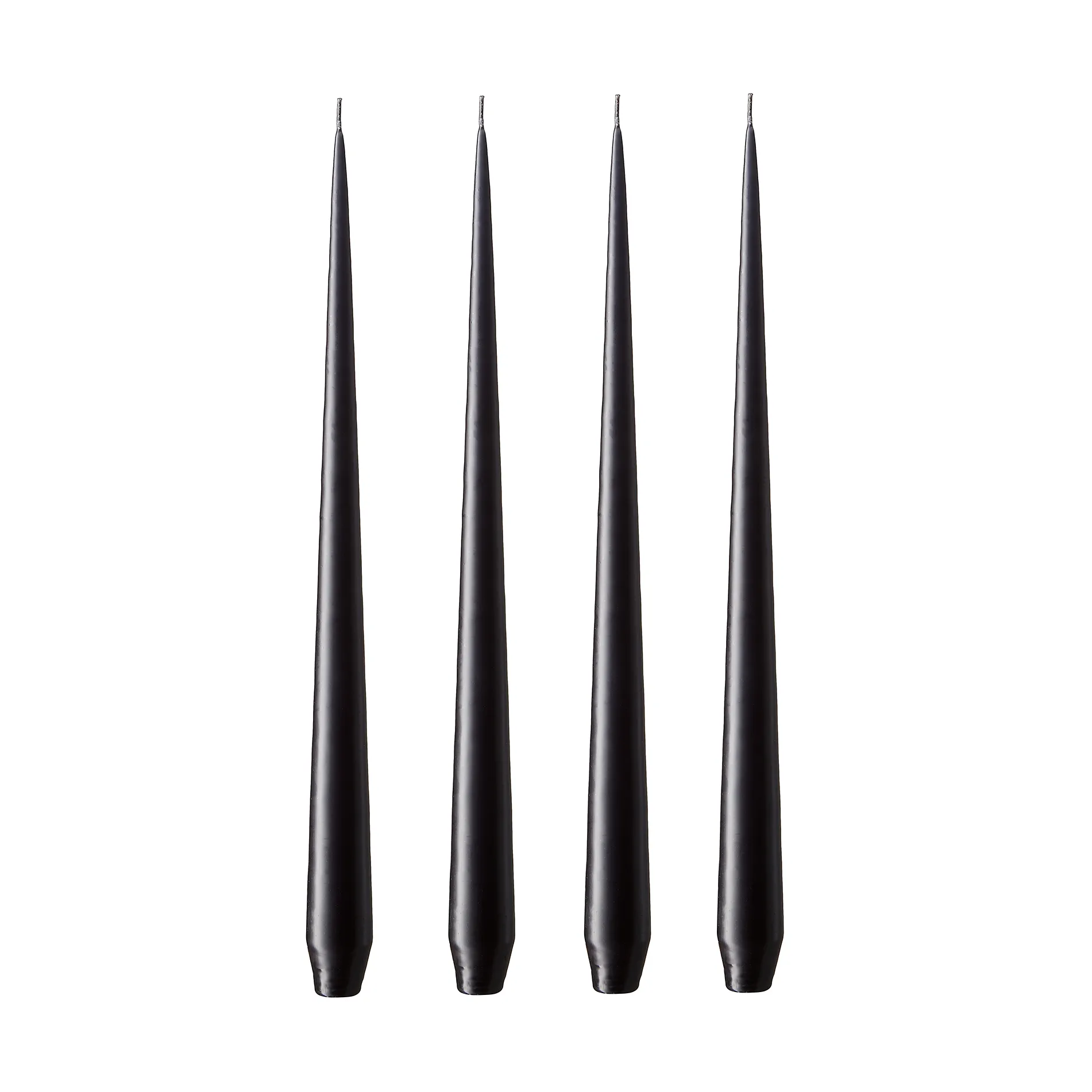 ester & erik -kynttilä, 4-pakkaus matta, raw black, 42 cm ester & erik