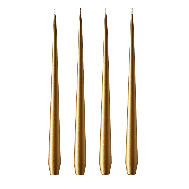 ester & erik kynttilä 42 cm, 4-pakkaus metallic - Gold - ester & erik