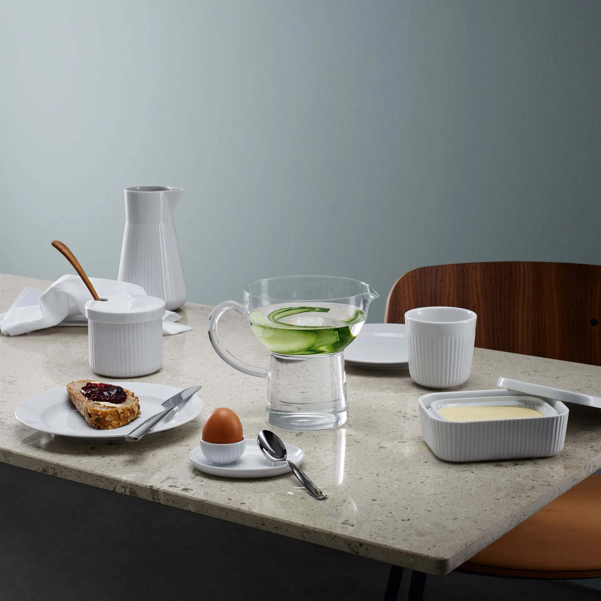 Eva Trio Legio Nova kannellinen purkki, valkoinen Eva Solo