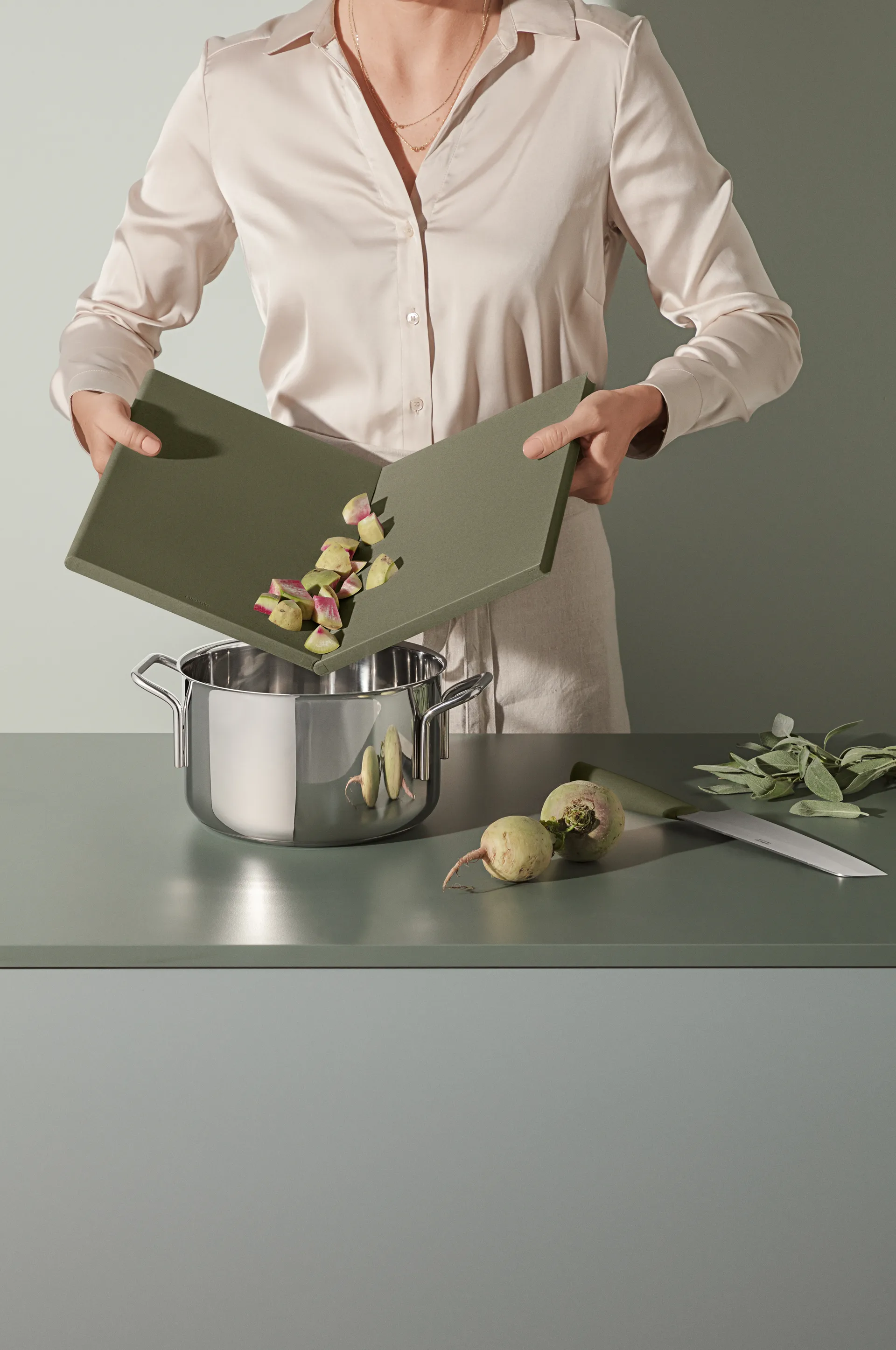 Green Tool DoubleUp -leikkuulauta, Vihreä Eva Solo