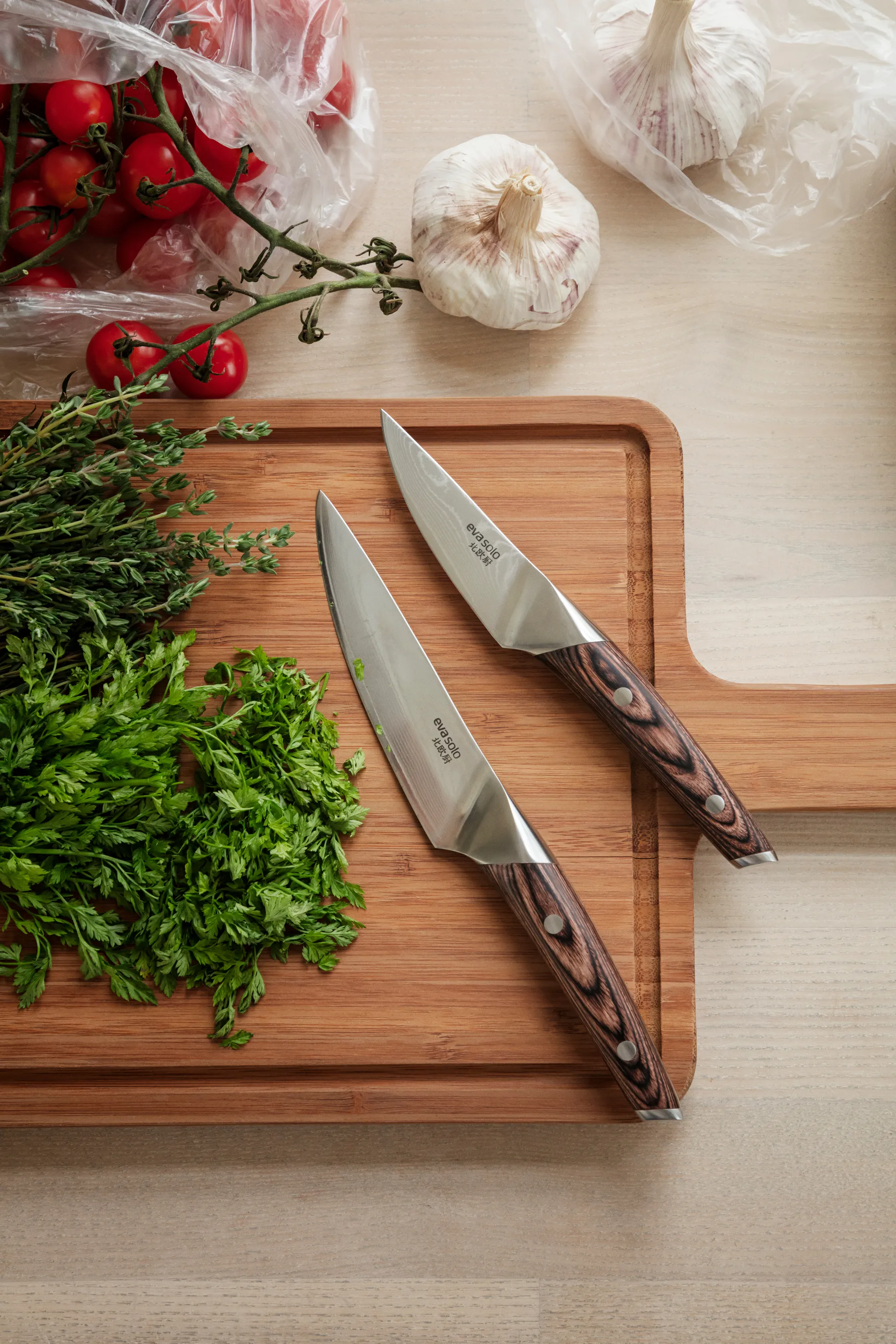 Nordic Kitchen vihannesveitsi 13 cm, Damaskusstål Eva Solo