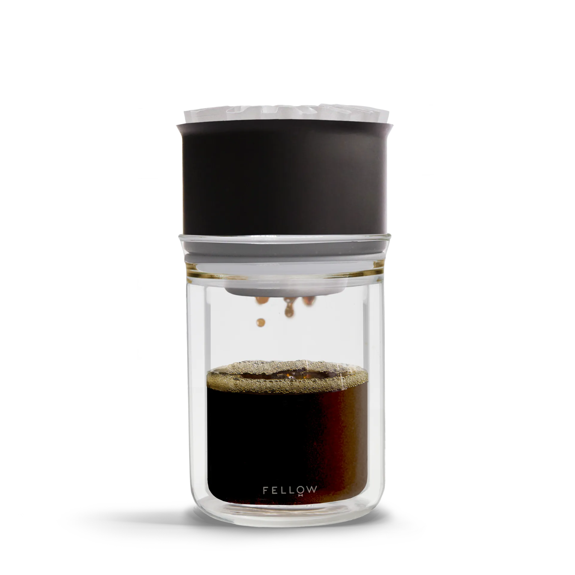 Stagg X Pour-Over Dripper, Matte black-clear glass Fellow
