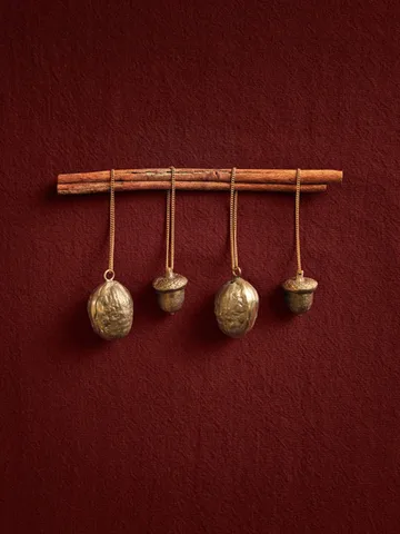 Acorn-koriste riippu 2 kpl - Messinki - Ferm Living
