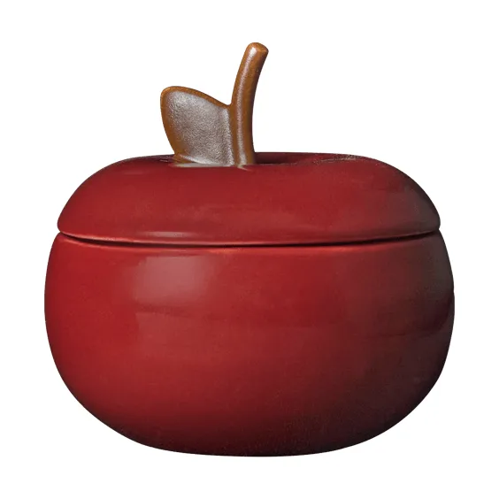Apple keraaminen kulho kannella, Syvänpunainen, Ø9,5 cm Ferm Living