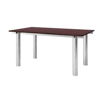 Atura ruokapöytä - Brushed stainless steel-burgundy, 90x160 cm - Ferm Living