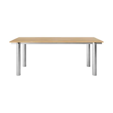 Atura ruokapöytä - Harjattu ruostumaton teräs-natural oak, 90x200 cm - Ferm Living