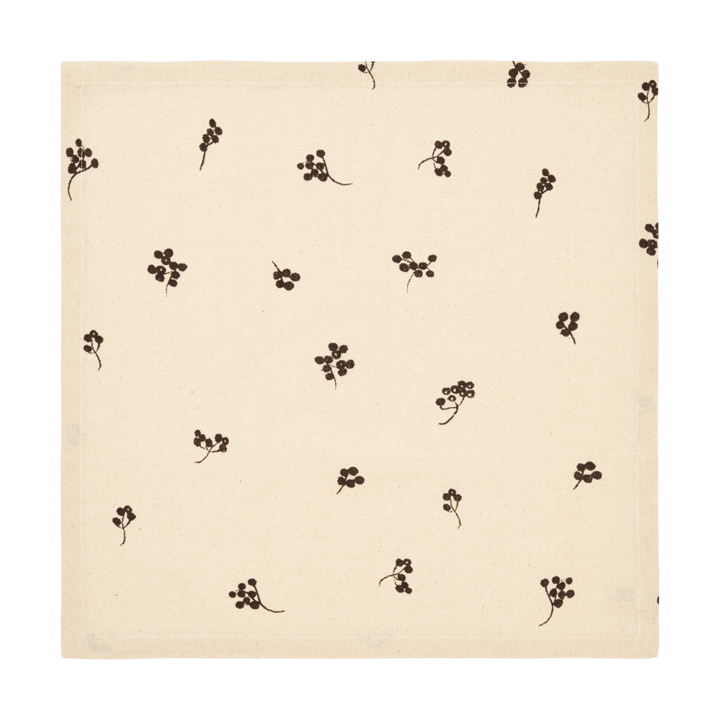 Baies puuvillainen servetti 40x40 cm 4-pack, Natural-dark chocolate Ferm Living