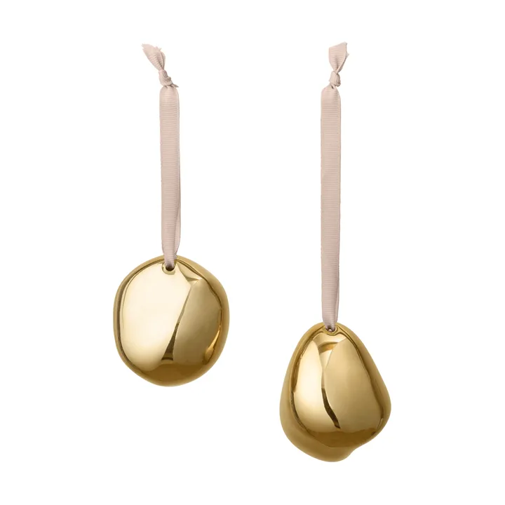Bellure joulukoriste 7 cm 2 osaa - messingin viimeistely - Ferm Living