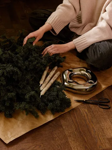 Bellure Ring-kynttilänjalka - Hopea - Ferm Living
