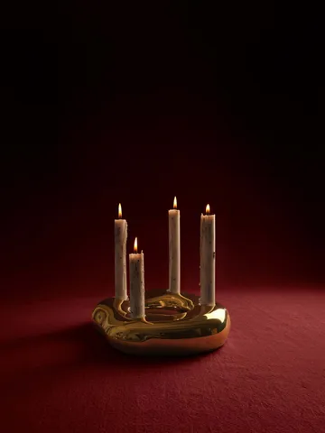 Bellure Ring-kynttilänjalka - messingin viimeistely - Ferm Living