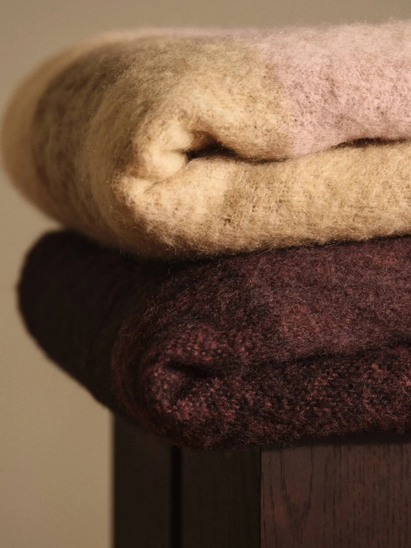 Blur mohair viltti, Butter-pale rose, 130x170 cm Ferm Living