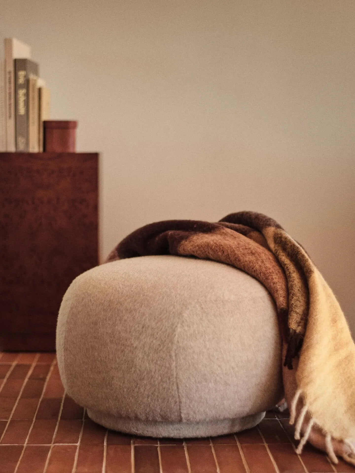 Blur mohair viltti, Butter-pale rose, 130x170 cm Ferm Living