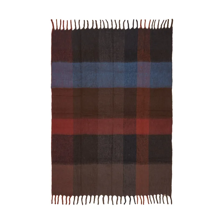 Blur mohair viltti - Dark chocolate-oxide red, 130x170 cm - Ferm Living