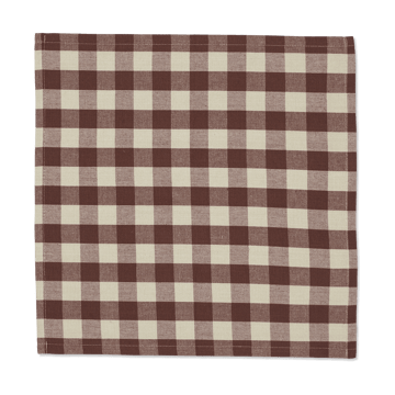 Bothy Check puuvillaservetti 40x40 cm 4-pakkaus - Cinnamon-grey green - Ferm Living
