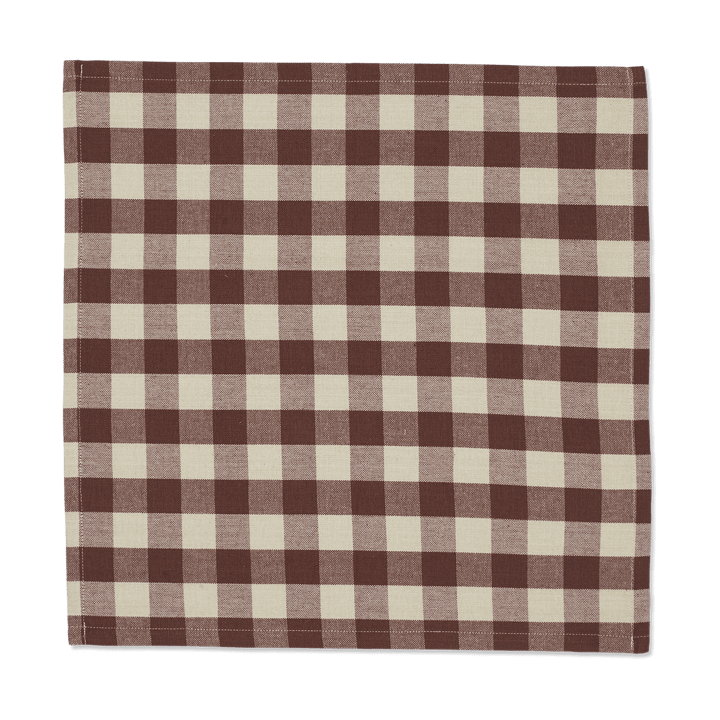 Bothy Check puuvillaservetti 40x40 cm 4-pakkaus, Cinnamon-grey green Ferm Living