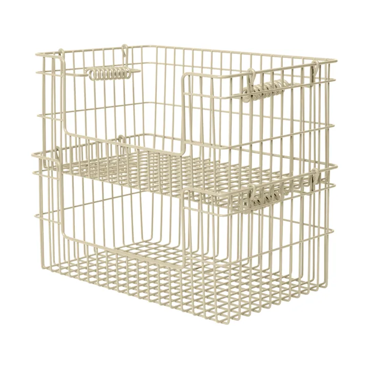 Cala kori pinottava 2-pakkaus - Cashmere, 28,7x18x13 cm - Ferm Living