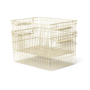 Cala kori pinottava 2-pakkaus - Cashmere, 36,2 x 26,2 x 20,2 cm - Ferm Living