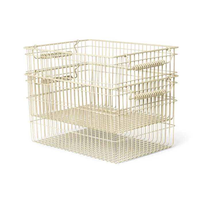 Cala kori pinottava 2-pakkaus - Cashmere, 36,2 x 26,2 x 20,2 cm - Ferm Living