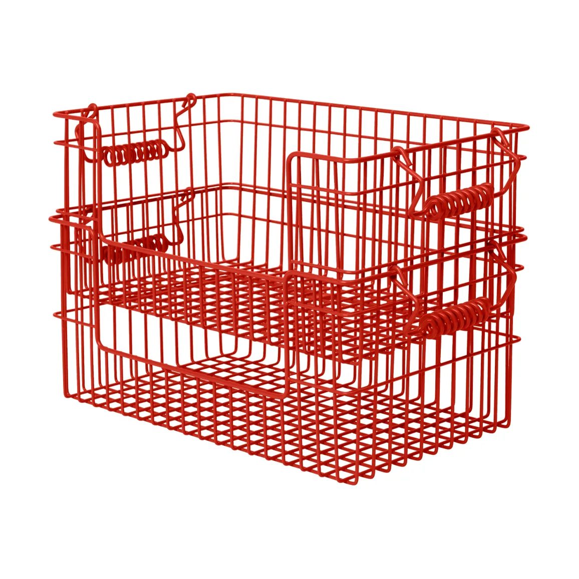 Cala kori pinottava 2-pakkaus, Poppy red, 28,7x18x13 cm Ferm Living