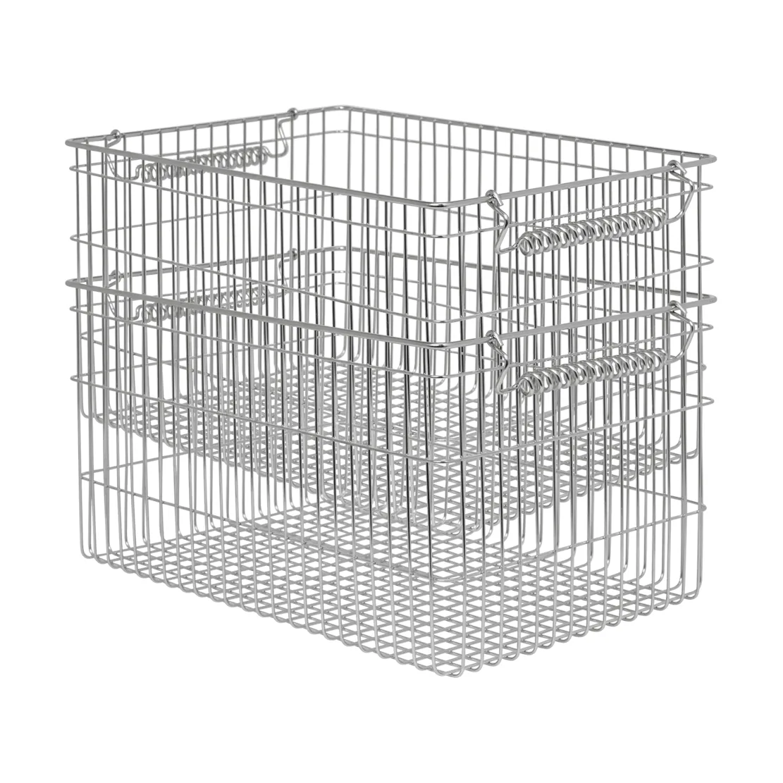 Cala kori pinottava 2-pakkaus, Ruostumaton teräs, 36,2x26,2x20,2 cm Ferm Living
