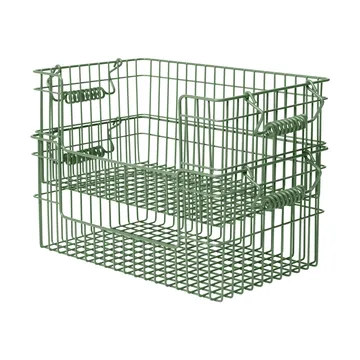 Cala kori pinottava 2-pakkaus - Verdant green, 28,7x18x13 cm - Ferm Living