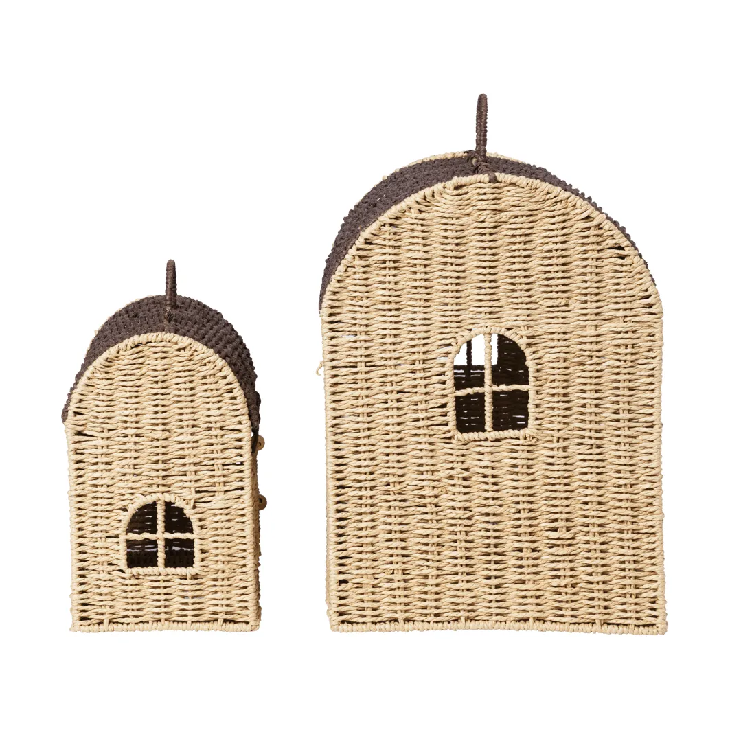 Casu talonmuotoiset säilytyskorit, 2 kpl, Natural-tummanruskea Ferm Living