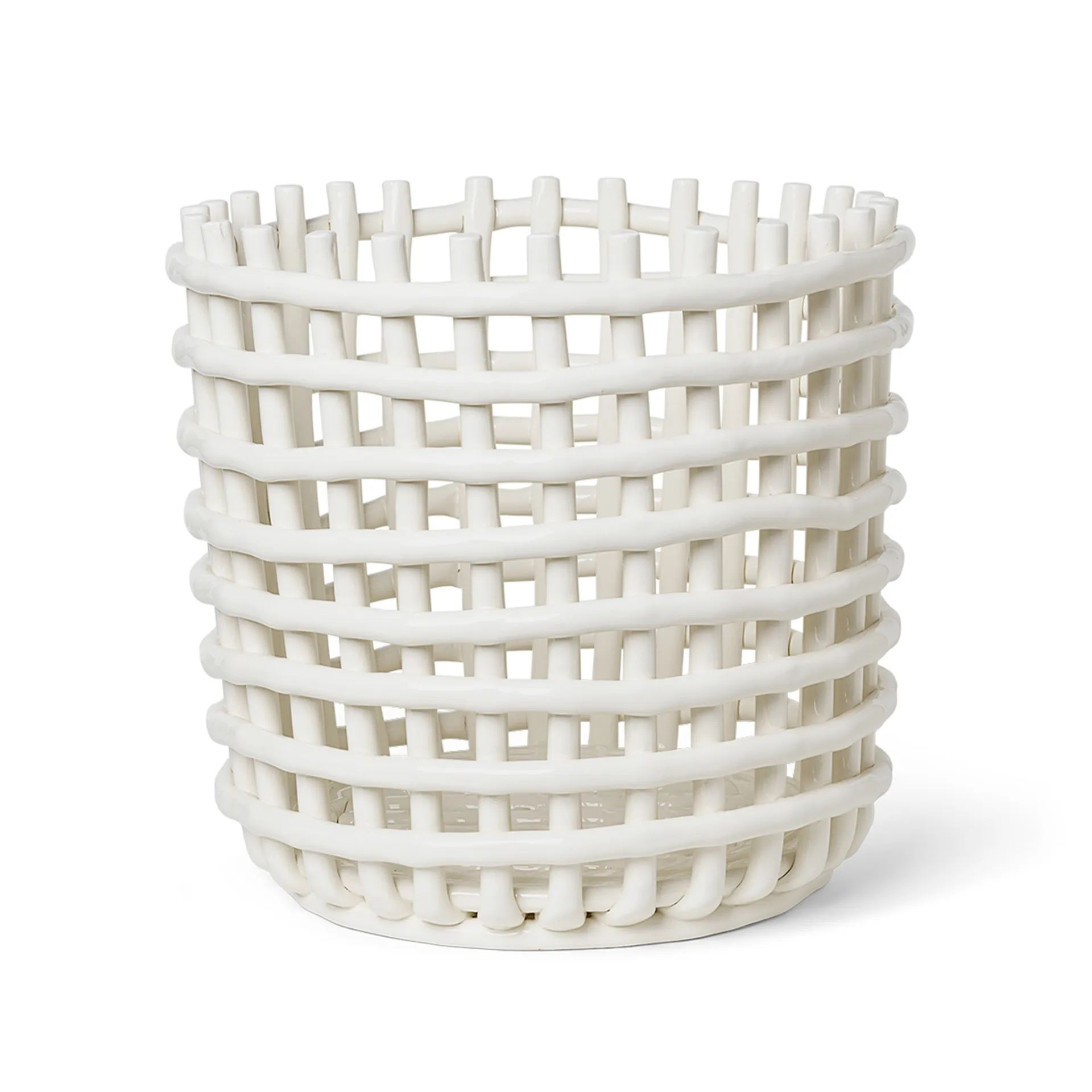 Ceramic letitetty kori Ø35 cm, Off white Ferm Living