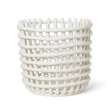 Ceramic letitetty kori Ø35 cm - Off white - Ferm Living