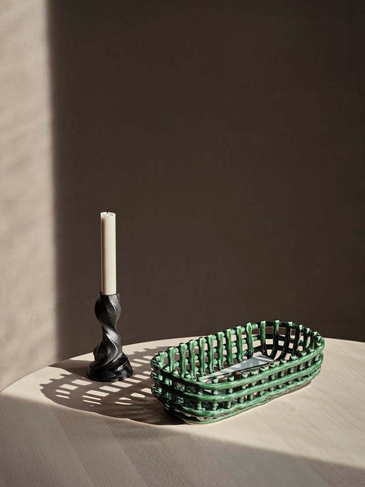 Ceramic letitetty kori soikea 15x30 cm, Emerald Green Ferm Living