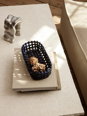 Ceramic letitetty kori soikea 15x30 cm - Sininen - Ferm Living