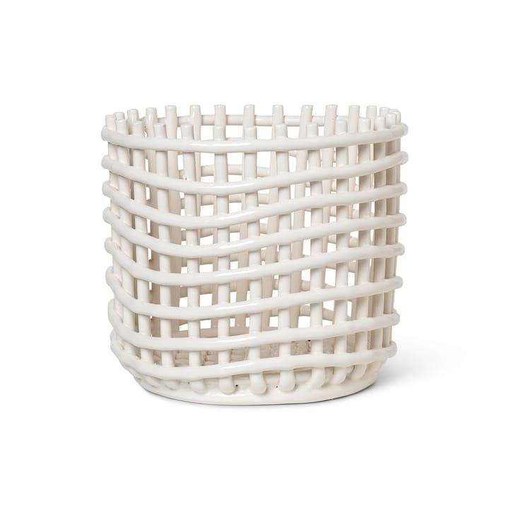 Ceramic punottu kori Ø 23,5 cm - Off white - Ferm Living