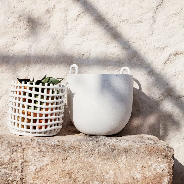 Ceramic punottu kori Ø 23,5 cm, Off white Ferm Living