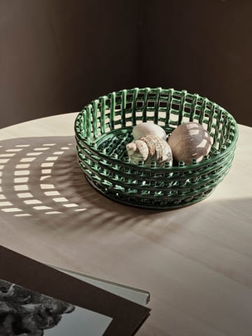Ceramic punottu kulho - Emerald Green - Ferm Living