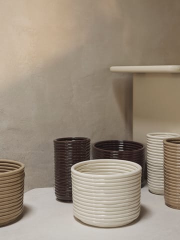 Corduroy maljakko 21 cm - Off white - Ferm Living