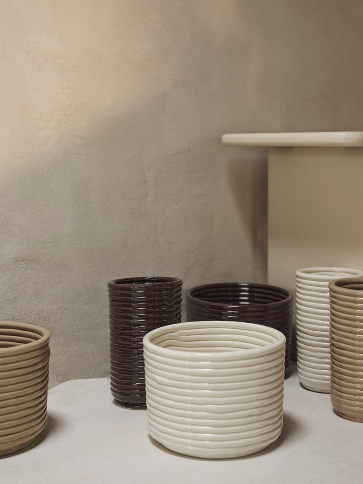 Corduroy maljakko 21 cm, Off white Ferm Living