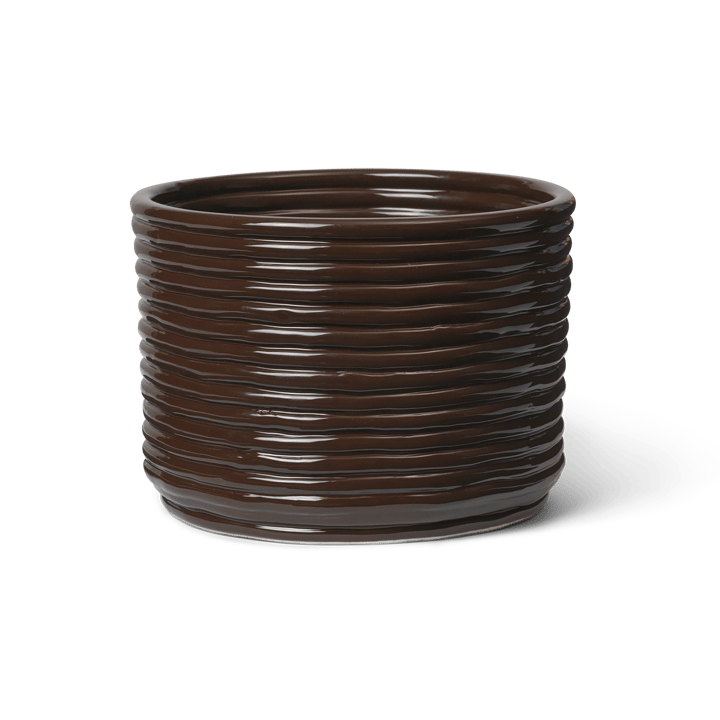 Corduroy ruukku Ø20x15 cm - Carob Brown - Ferm Living