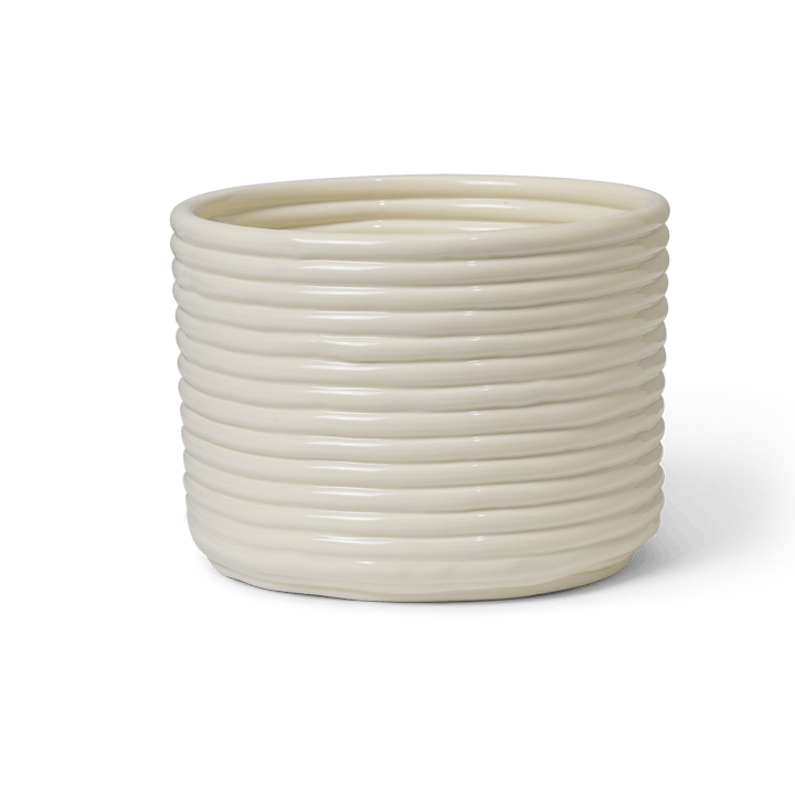 Corduroy ruukku Ø20x15 cm, Off white Ferm Living