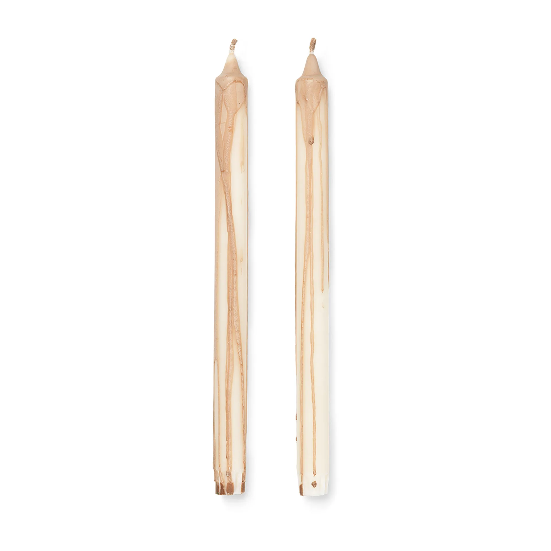 Dryp steariinikynttilä 2-pack, Beige Ferm Living