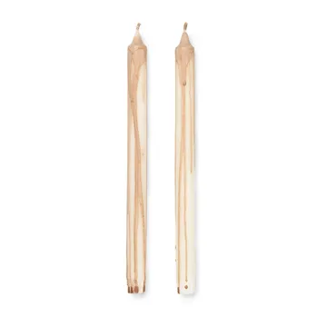 Dryp steariinikynttilä 2-pack - Beige - Ferm Living