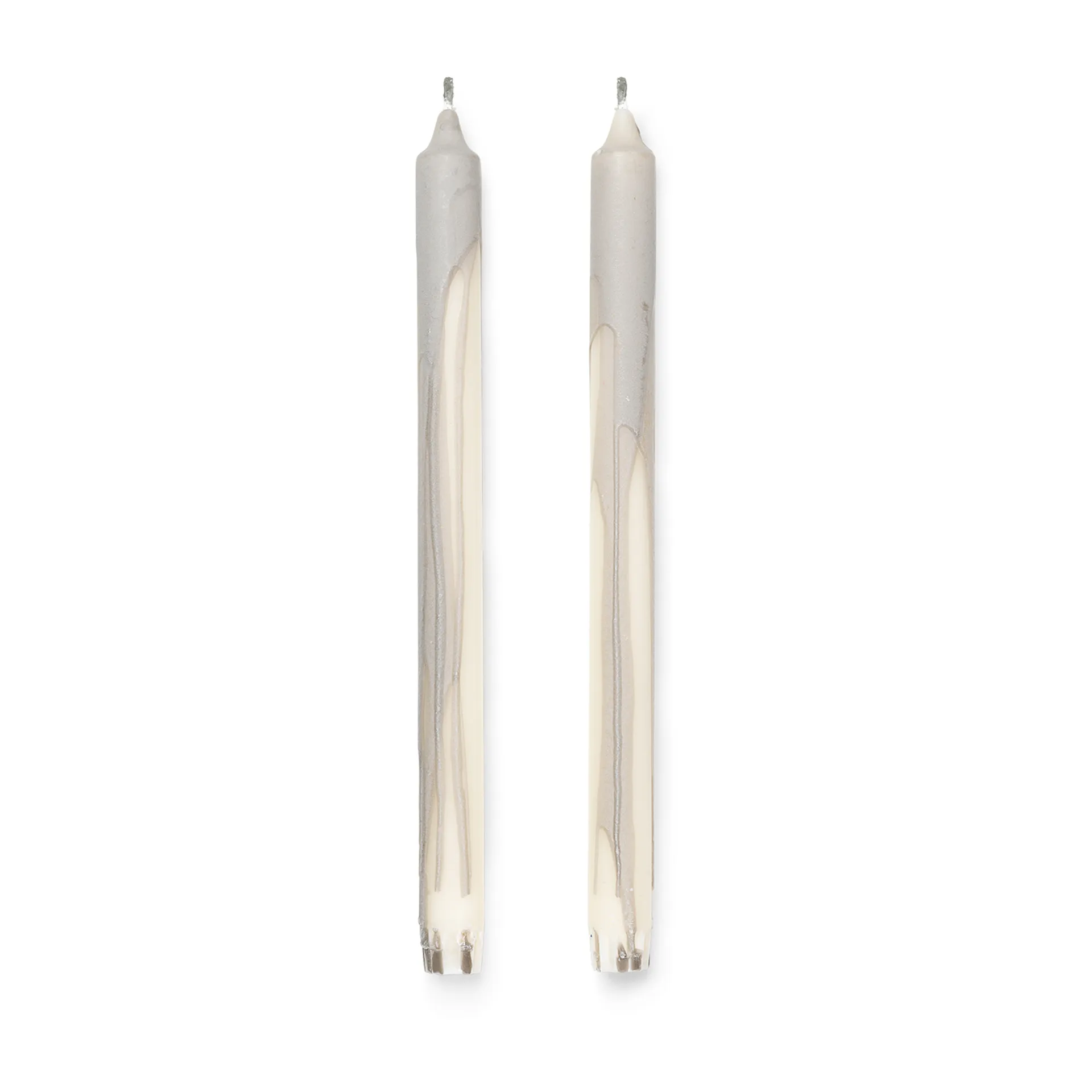 Dryp steariinikynttilä 2-pack, Warm Grey Ferm Living