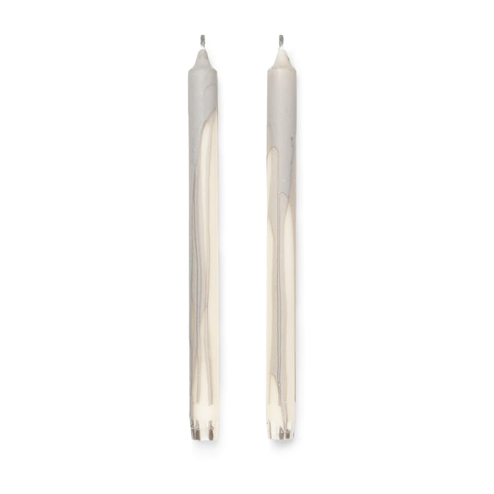 Dryp steariinikynttilä 2-pack - Warm Grey - Ferm Living