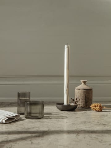 Dryp steariinikynttilä 2-pack - Warm Grey - Ferm Living