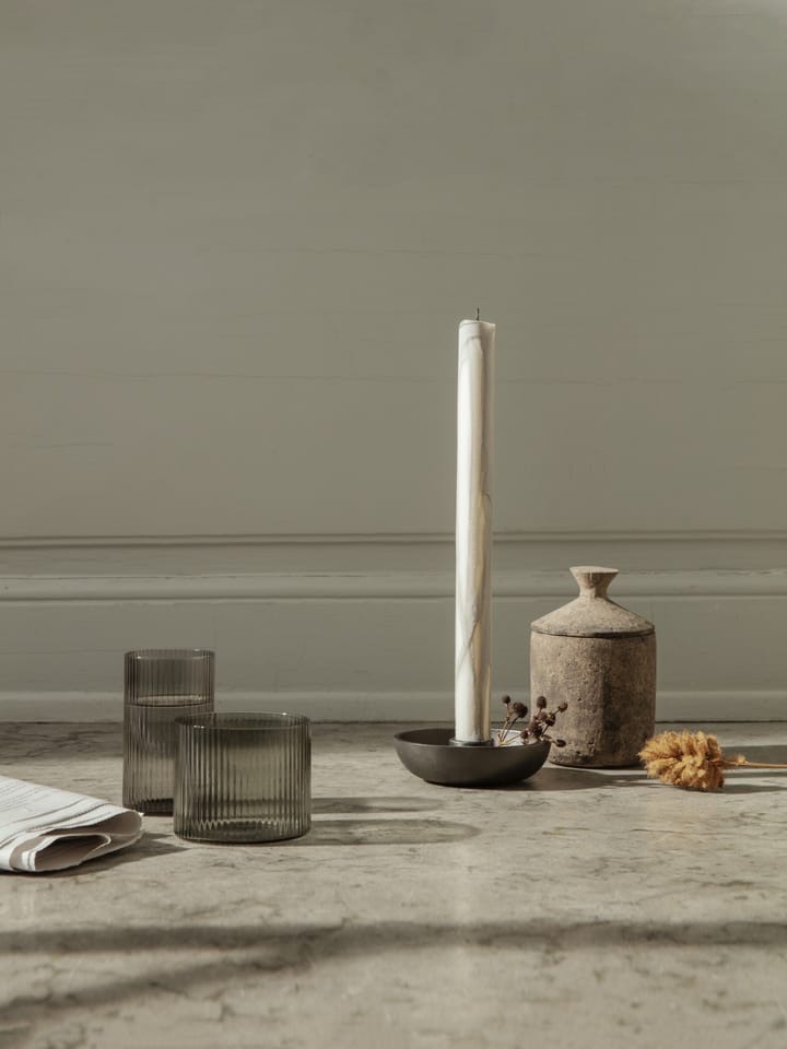 Dryp steariinikynttilä 2-pack, Warm Grey Ferm Living