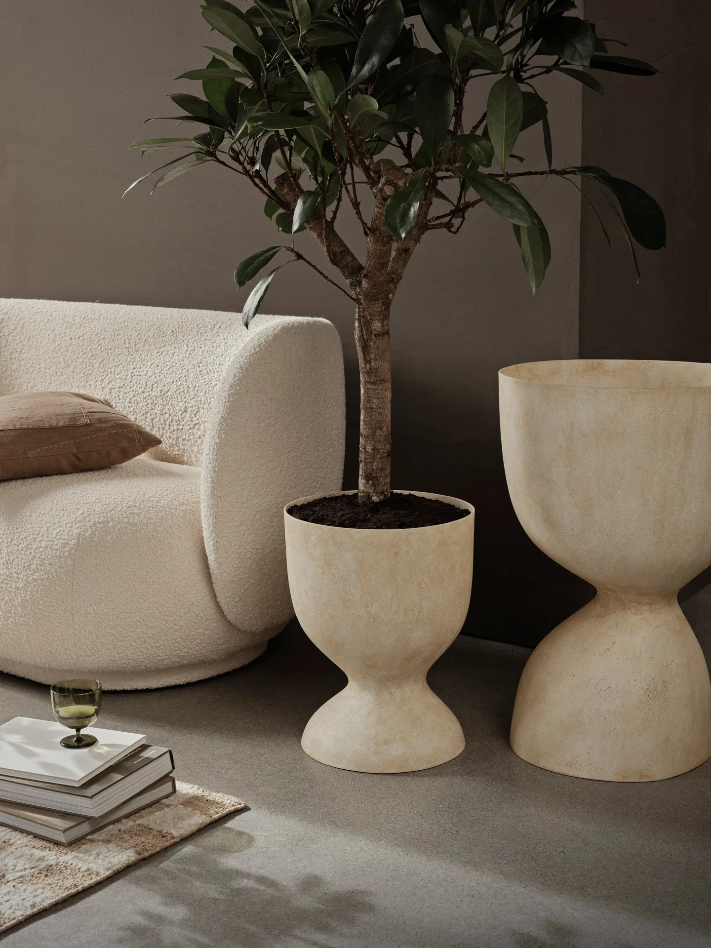 Evoke ruukku 70 cm, Warm Sand Ferm Living