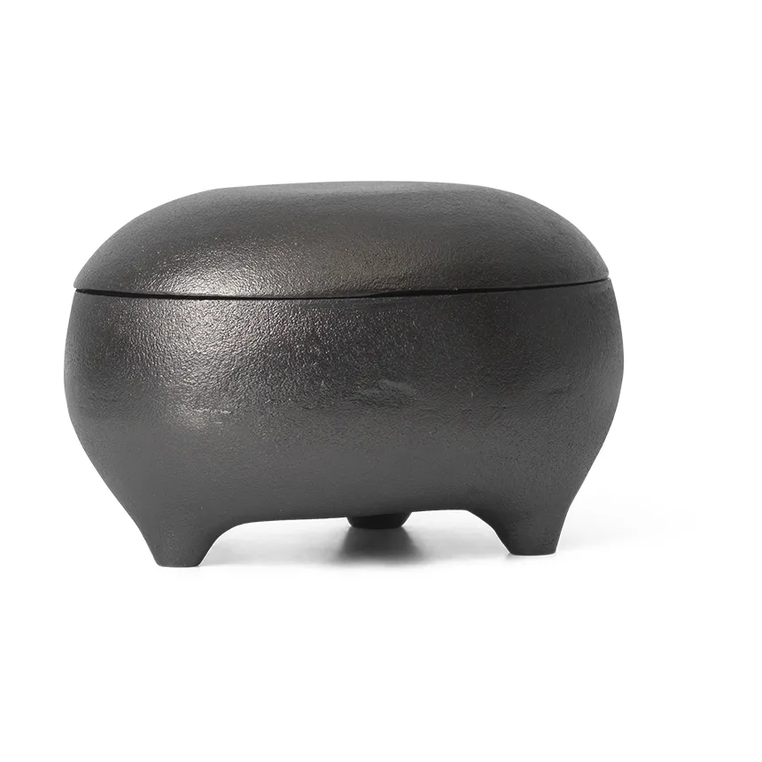 Evoke twin kynttilä purkissa, Mustaksi hapettunut alumiini Ferm Living